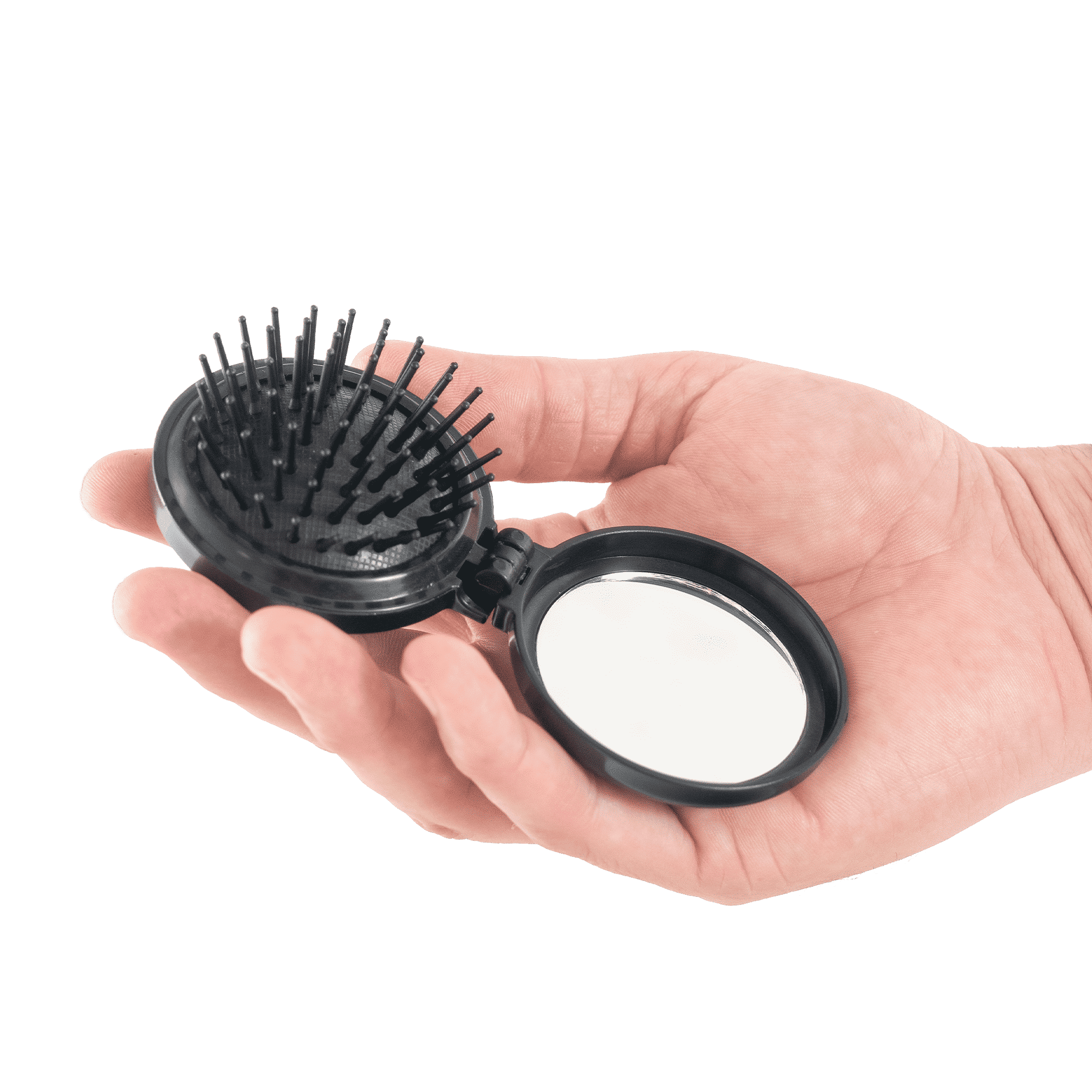 Mini Hair Brush w/ Mirror